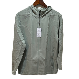 Michel Rouen Light Green Hooded Jacket windbreaker water resistant NWT size S